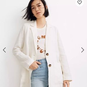 Madewell Linen Dorset Blazer NWT